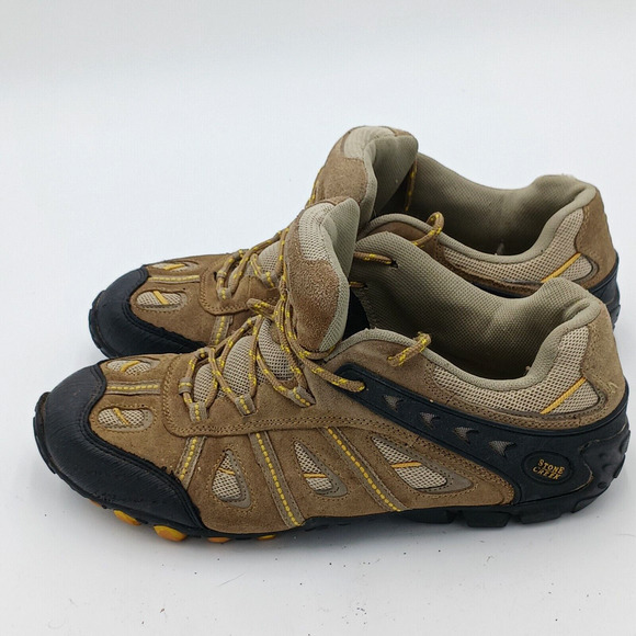 Stone Creek Suede Leather Upper Men's Sneaker Shoes Tan / Black Sz: 13 - Picture 2 of 16